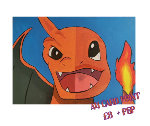 Charizard Charmander / Pokemon painting  🐉 (Digital Copy)
